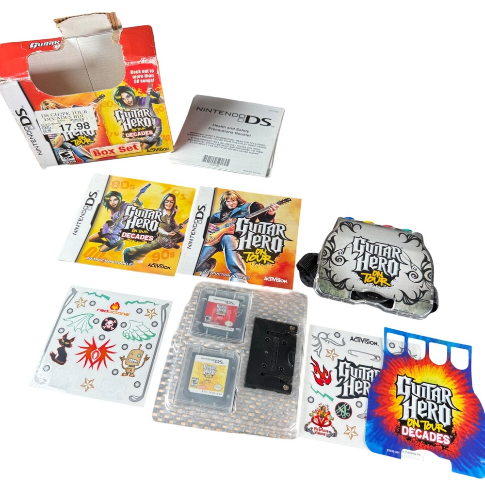 Activision Guitar Hero On Tour Decades Box Set Nintendo DS Game Bundle Multi